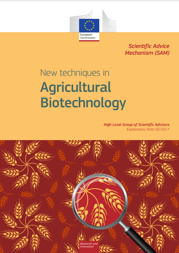Agricultural biotechnology explanatory note cover