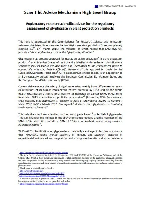 Glyphosate note cover